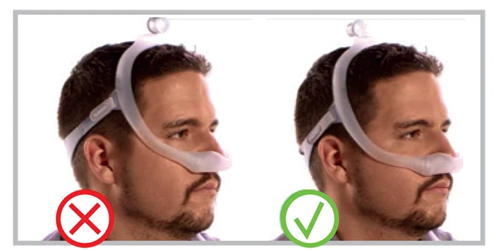 homme comment mettre le masque narinaire philips 